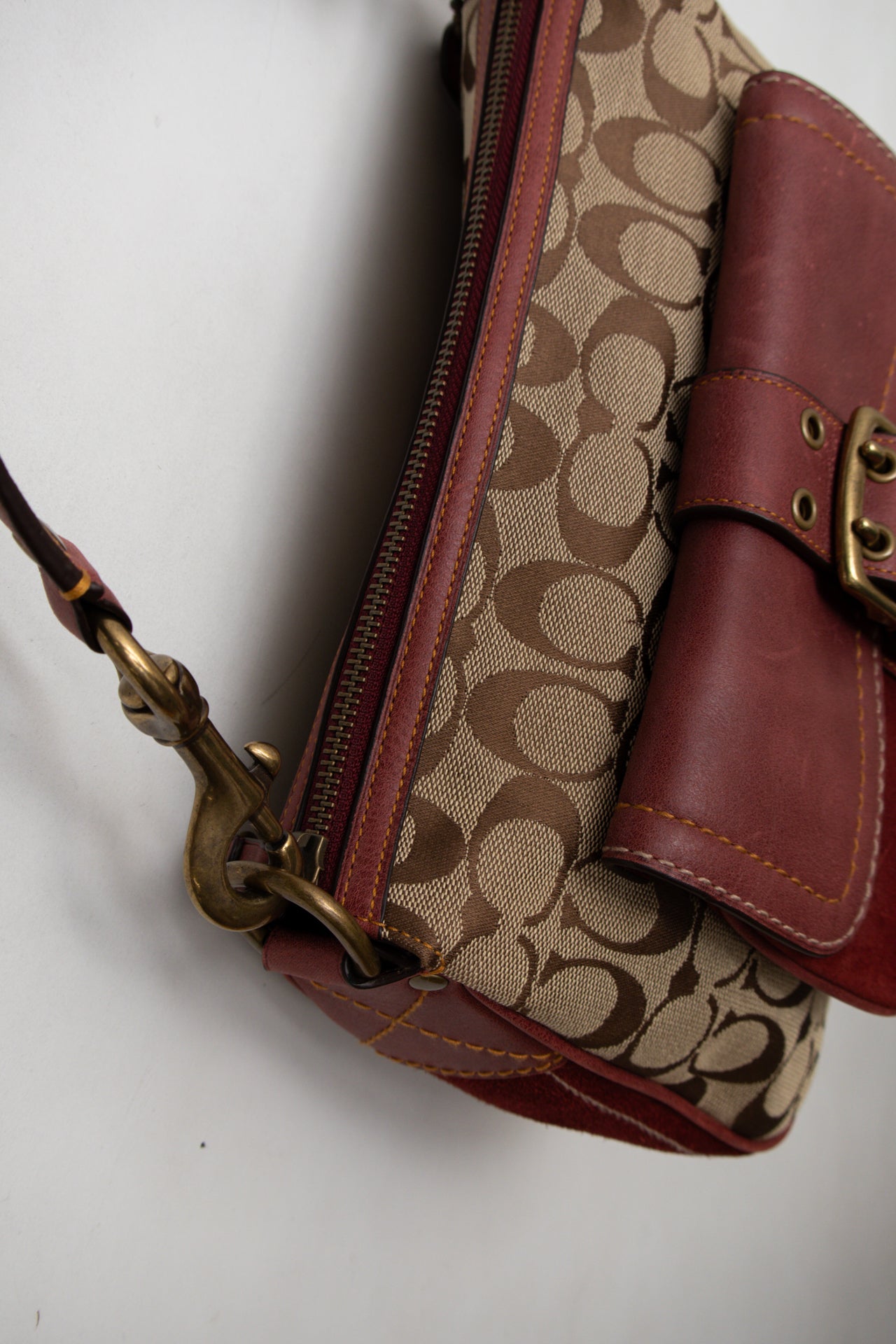 #190 Coach Shoulder Bag Brown | c. 196 | Size