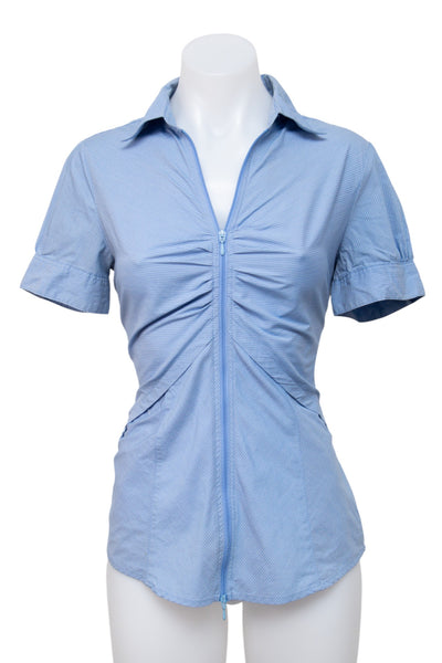 #056 New York & Company Short Sleeve Blue | c. 209 | Size 8