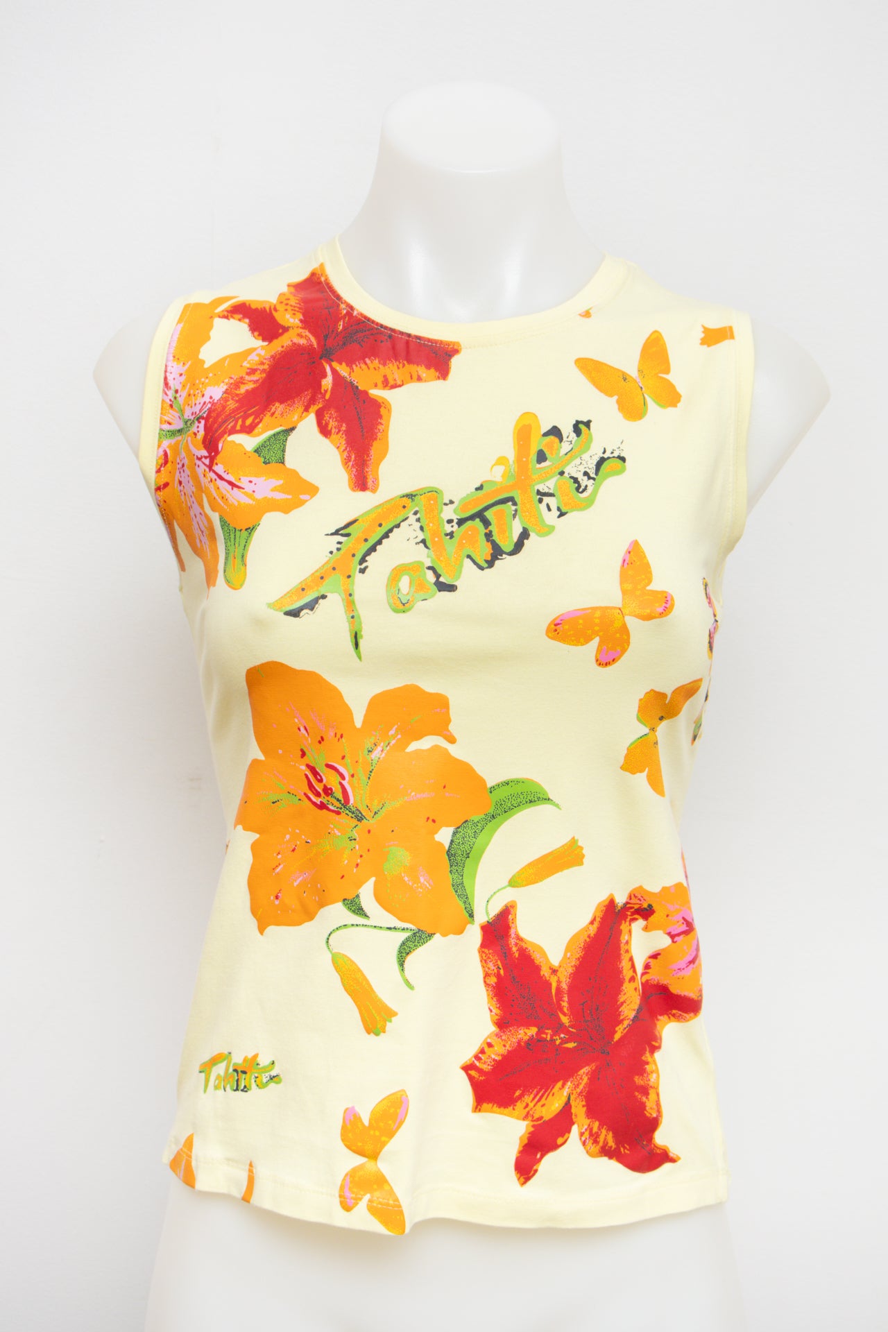 #59 Hawaii Tahiti Tank Top Yellow | c. 193 | Size 10