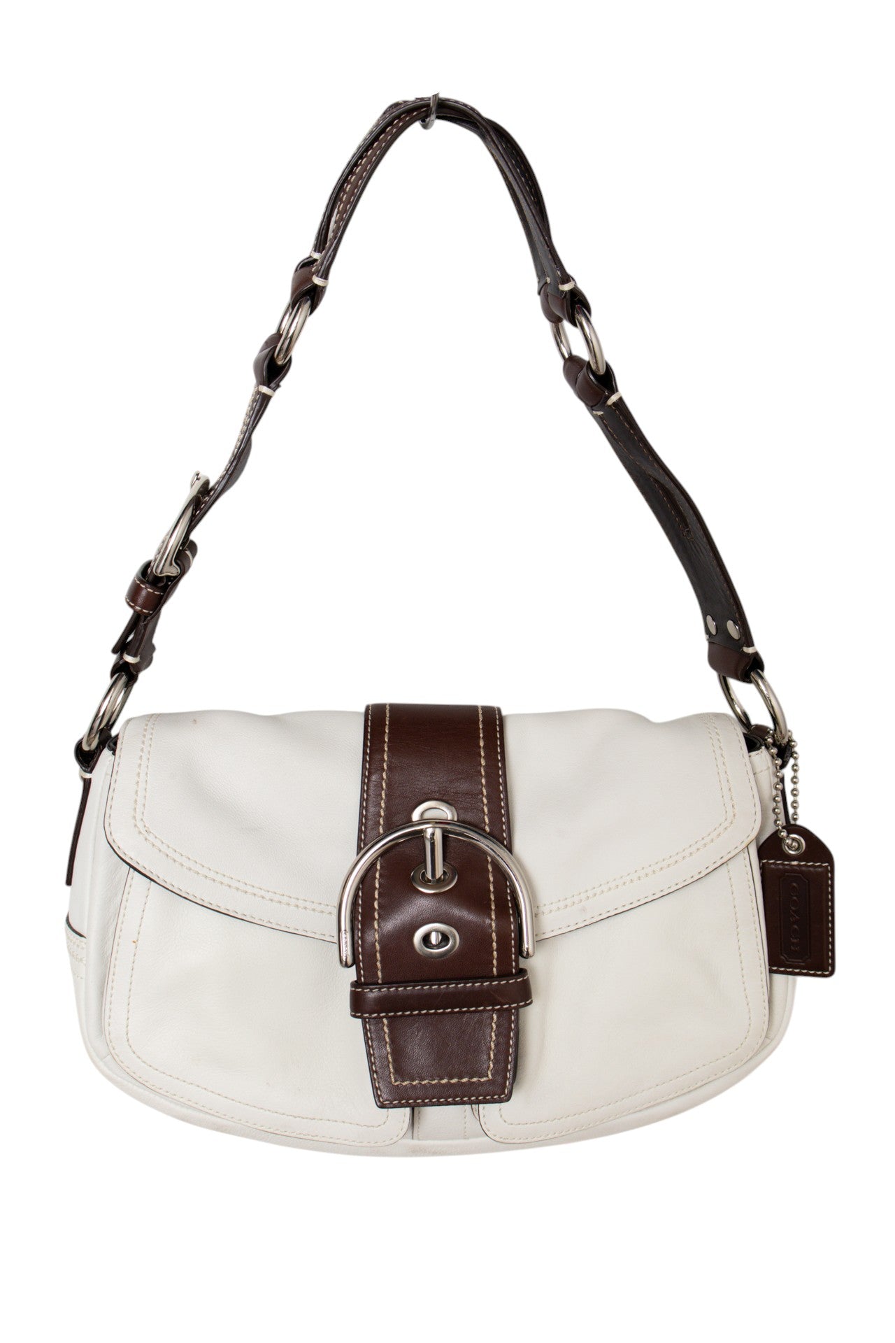 #148 Coach Shoulder Bag White | c. 184 | Size
