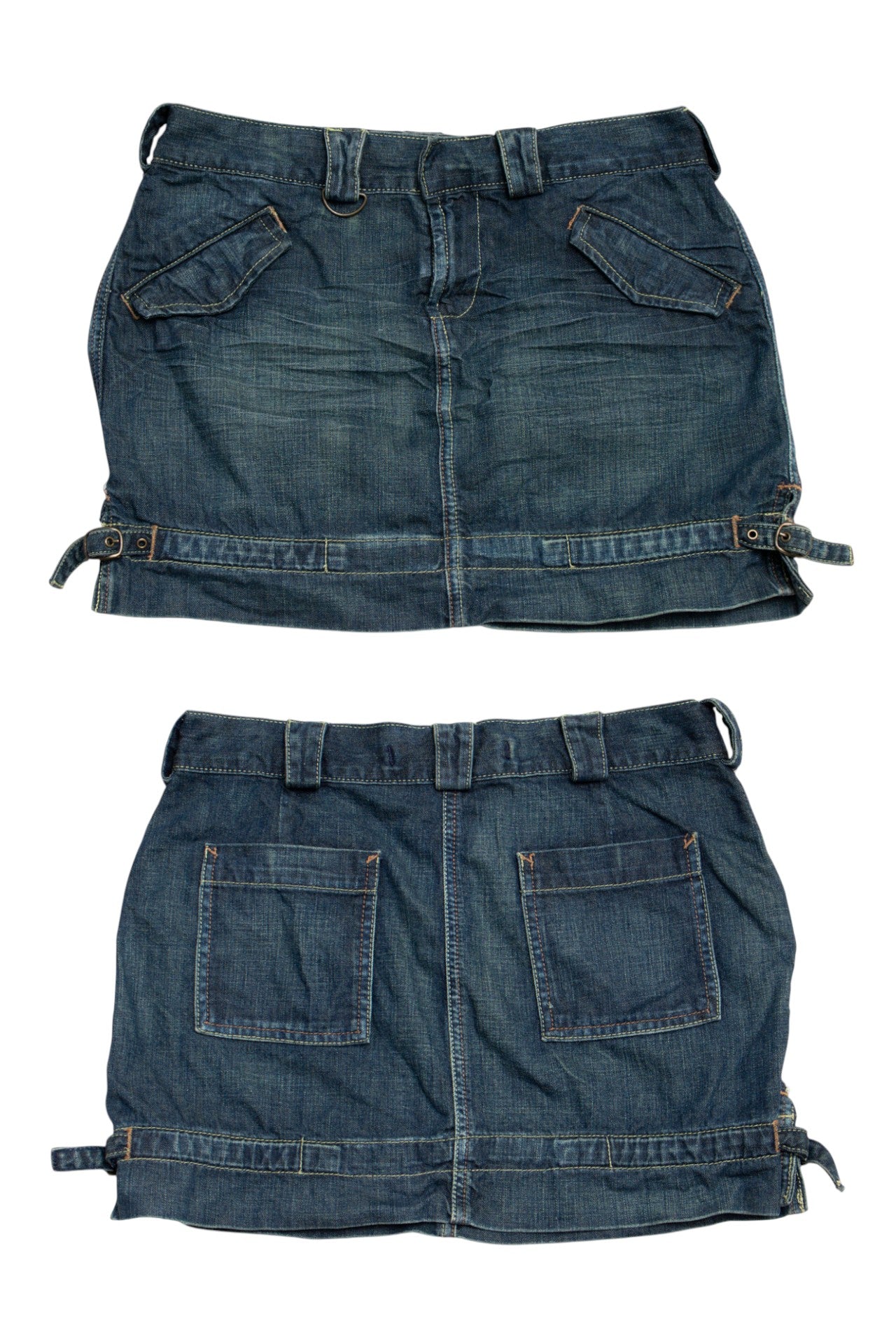 #177 Belted Mini Skirt Blue | c. 209 | Size 8