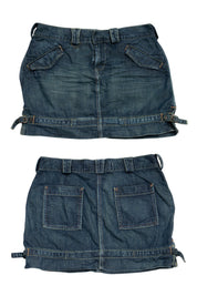 #177 Belted Mini Skirt Blue | c. 209 | Size 8