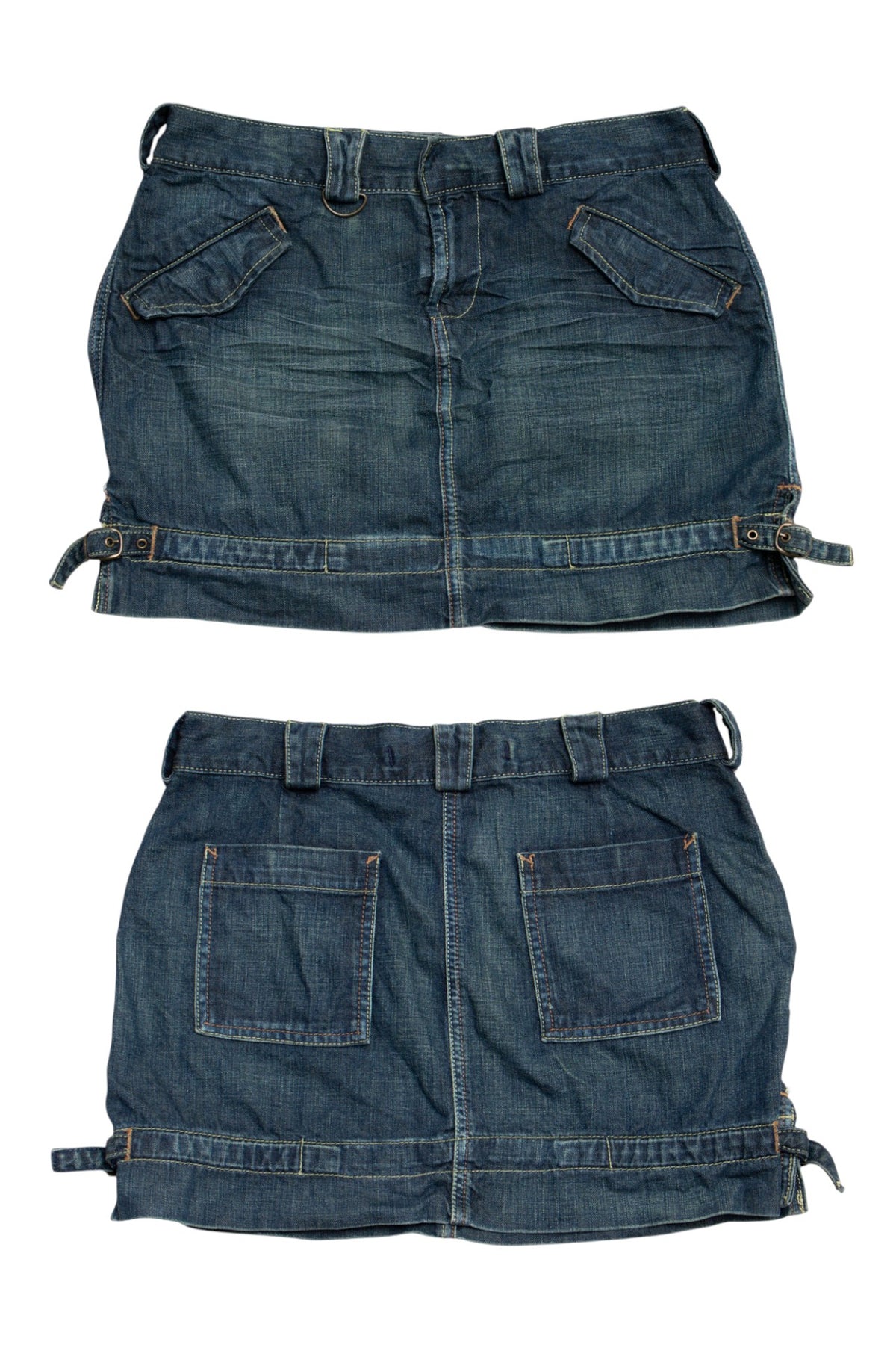 #177 Belted Mini Skirt Blue | c. 209 | Size 8