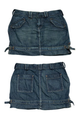 #177 Belted Mini Skirt Blue | c. 209 | Size 8