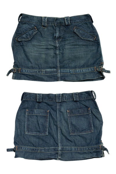 #177 Belted Mini Skirt Blue | c. 209 | Size 8