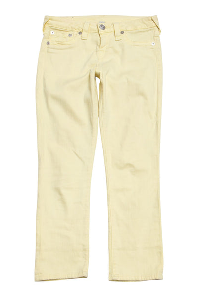 #085 True Religion Capris Yellow | c. 209 | Size 8