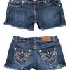#104 Soundgirl Denim Shorts Blue | c. 204 | Size 6