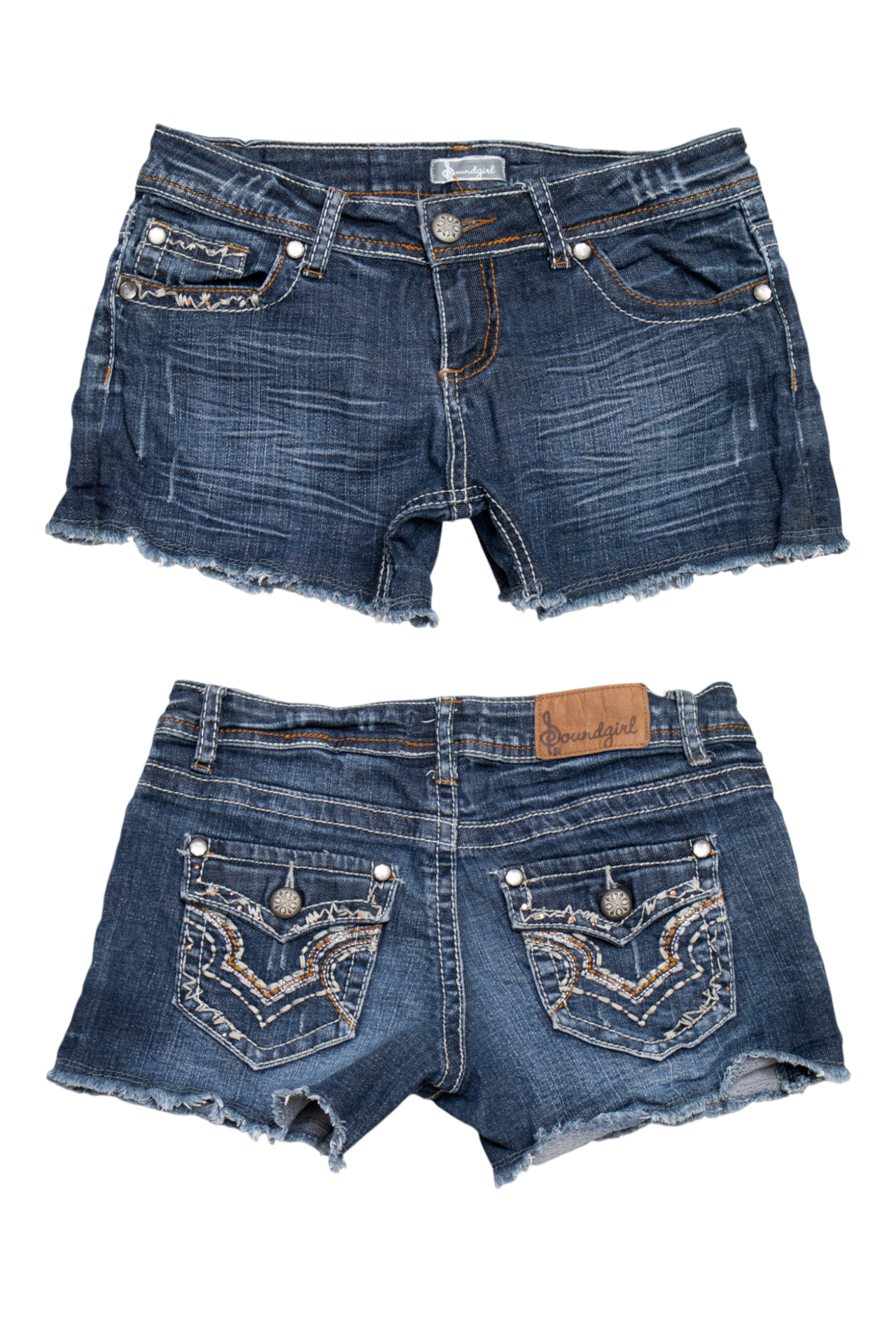 #104 Soundgirl Denim Shorts Blue | c. 204 | Size 6