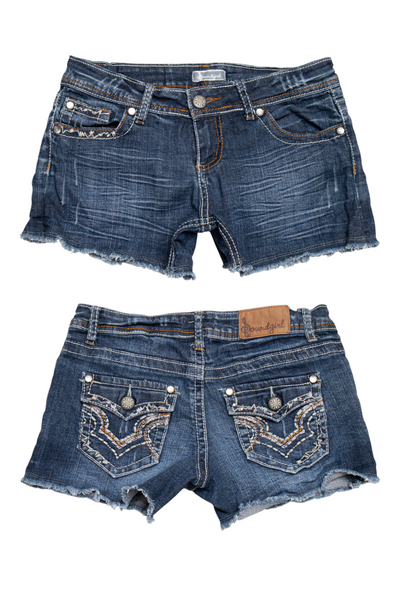 #104 Soundgirl Denim Shorts Blue | c. 204 | Size 6
