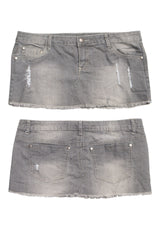 #148 Uk2la Denim Mini Skirt Gray | c. 200 | Size 12
