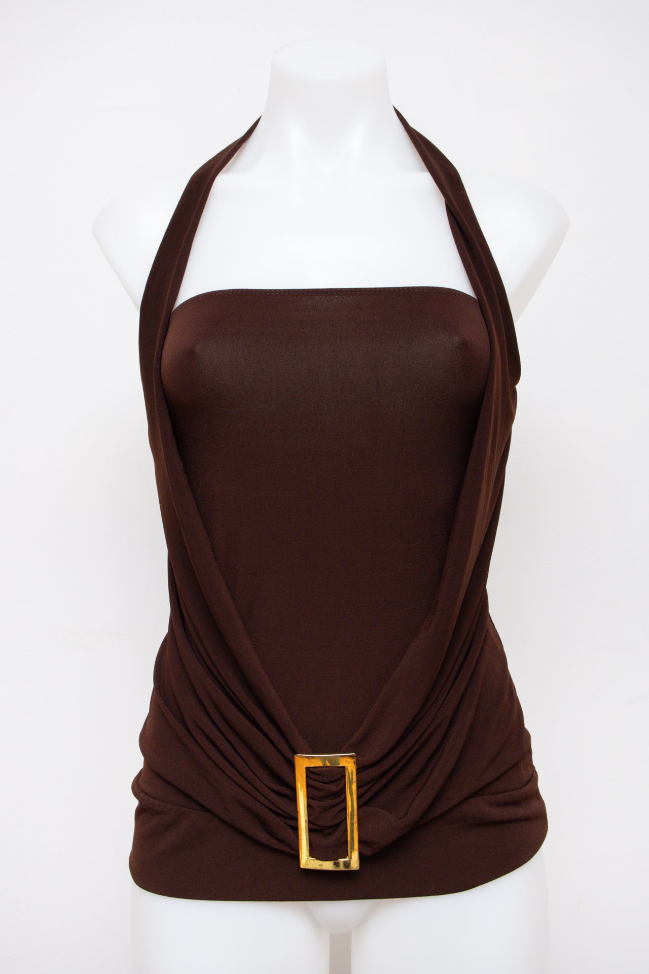 #200 Topia Halter Top Brown | c. 195 | Size 10