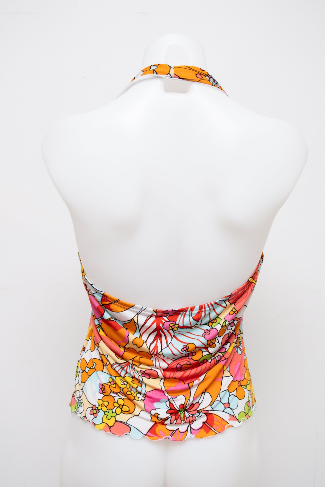 #018 Suzy Shier Halter Top Orange | c. 203 | Size 10