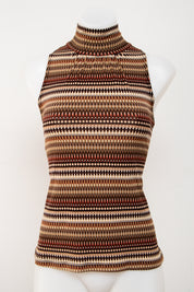 #052 Kc Stevens Top Brown | c. | Size 10/12