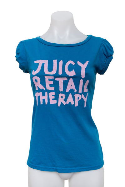 #52 Juicy Couture (label Text Visible: “juicy Couture”) T-shirt Blue | c. 195 | Size 8/10