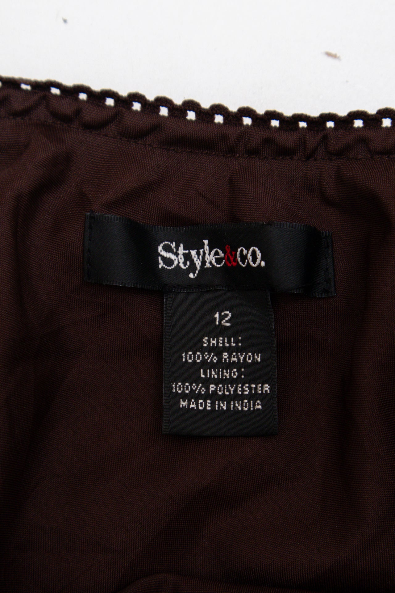 #119 Style&co. Skirt Brown | c. 200 | Size 12