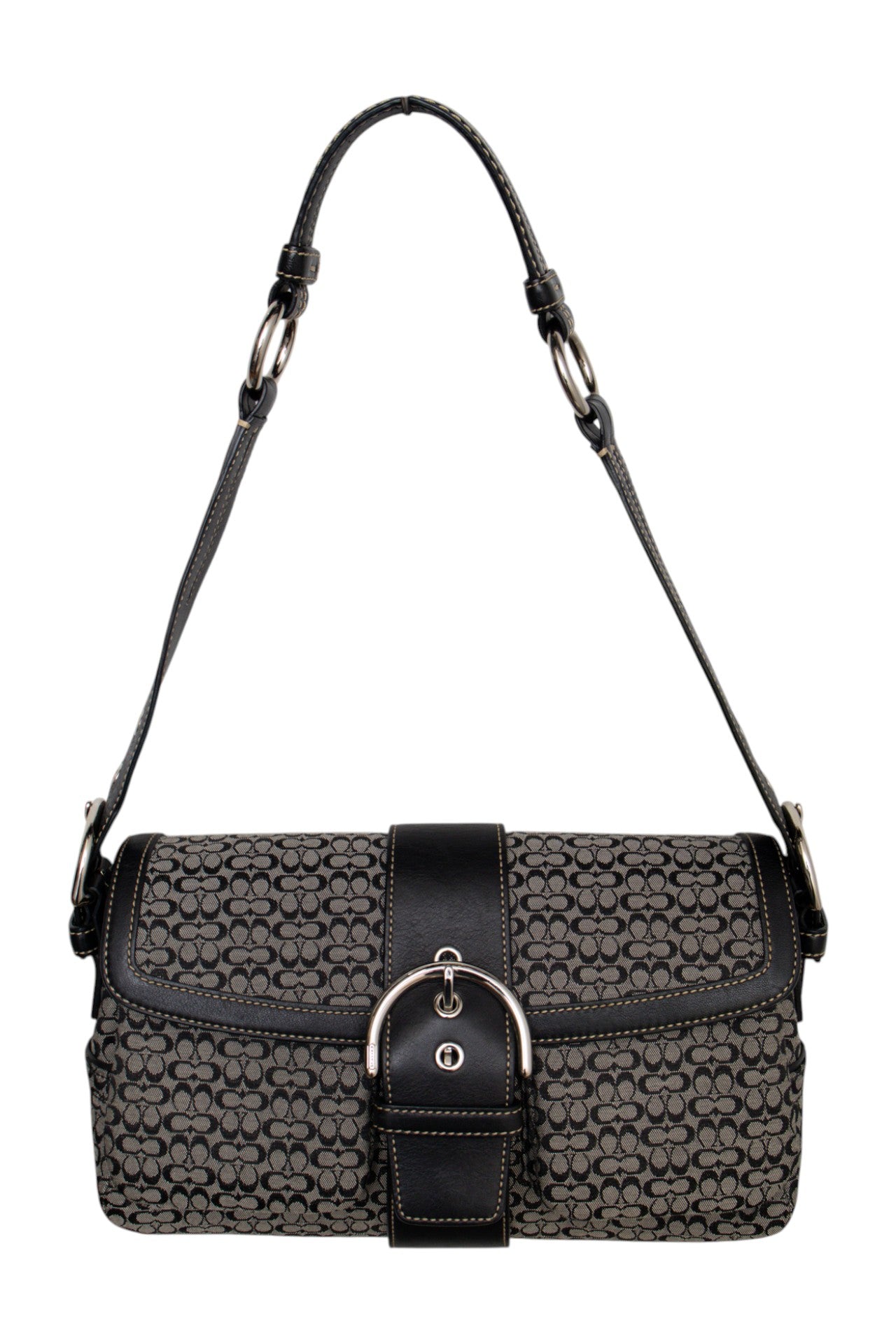 #187 Coach Shoulder Bag Black | c. 196 | Size