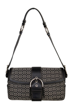 #187 Coach Shoulder Bag Black | c. 196 | Size
