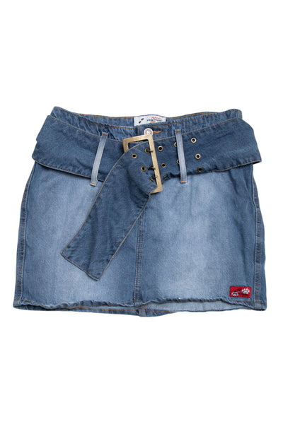 #155 New Panther Mini Skirt Blue | c. 208 | Size 8