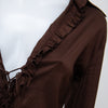 #052 Trina Turk Long Sleeve Brown | c. 209 | Size 10