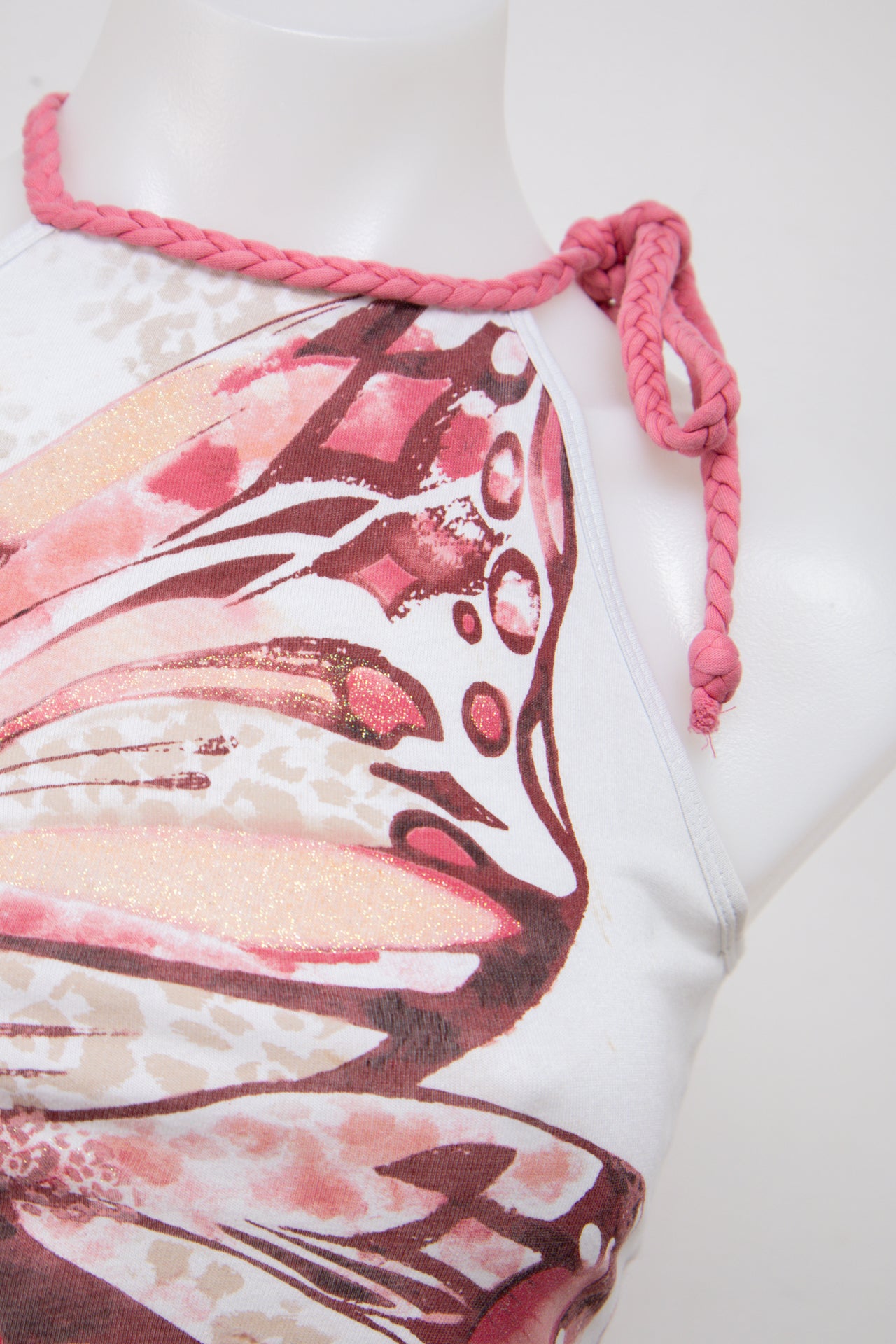 #006 L-sk Halter Top White | c. 201 | Size 6