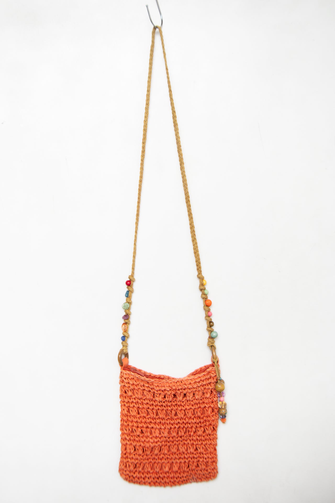 #176 Beaded Cappeli Shoulder Bag Orange | c. 180