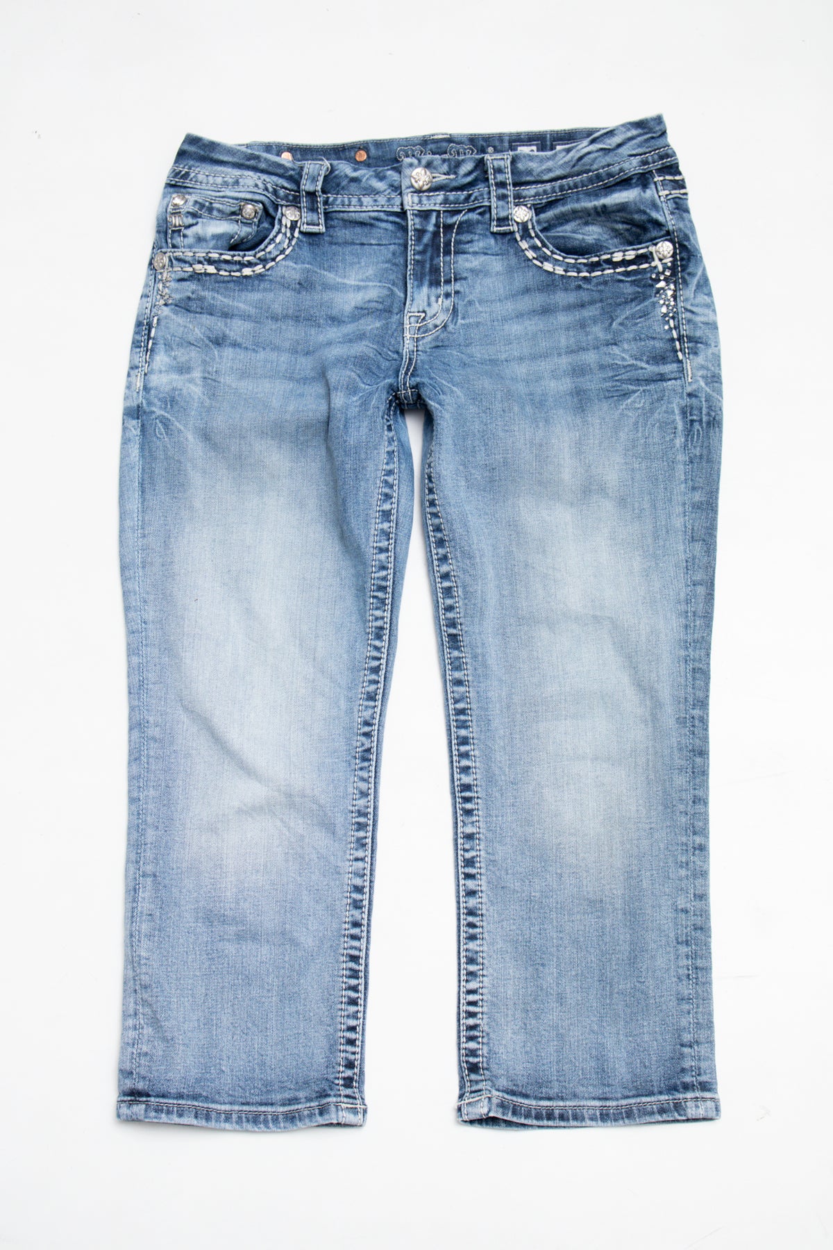 #079 Miss Me Capris Blue | c. 209 | Size 8/10