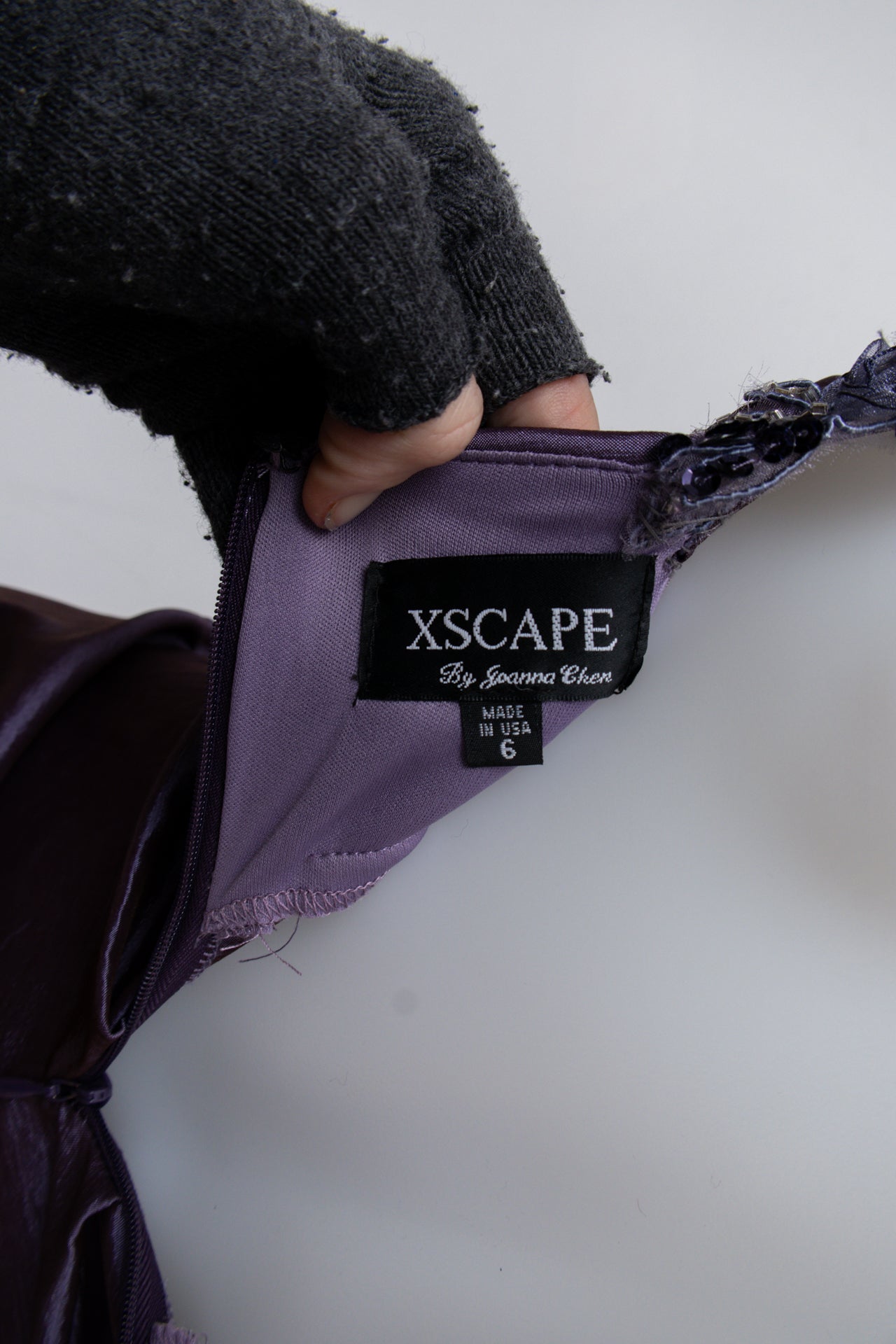 #142 Xscape By Joanna Chen Skirt Purple | c. 192 | Size 6