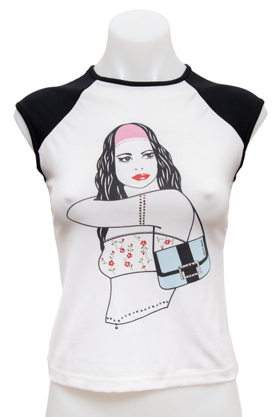 #131 Denny Rose T-shirt White | c. 185 | Size 8