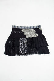 #130 Desigual Mini Skirt Black | c. 210 | Size 8