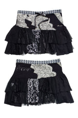 #130 Desigual Mini Skirt Black | c. 210 | Size 8