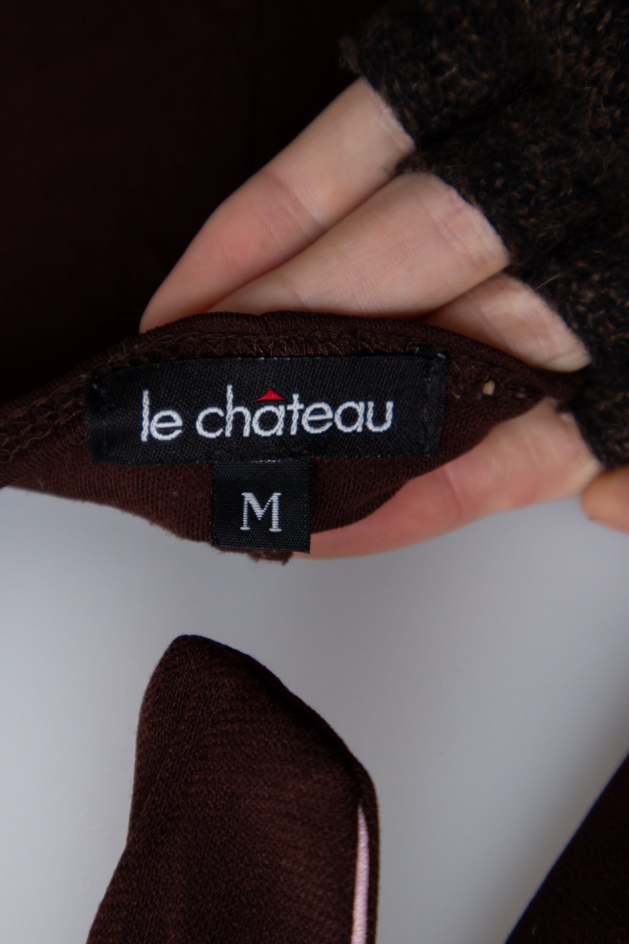 #071 Le Chateau Halter Top Brown | c. 201 | Size 8