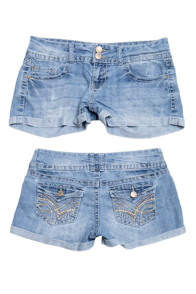 #081 Wallflower Denim Shorts Blue | c. 203 | Size