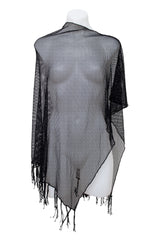 #158 White Stag Poncho Black | c. 210
