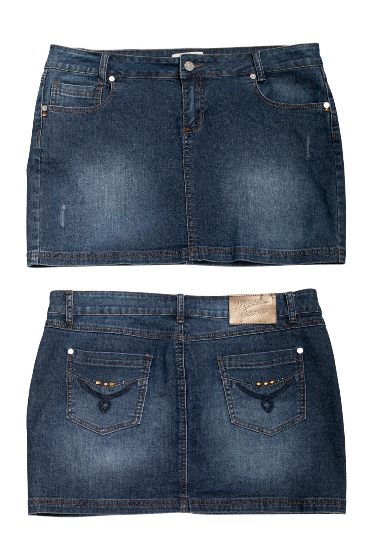 #141 Motivi Jeans Denim Mini Skirt Blue | c. 178 | Size 14