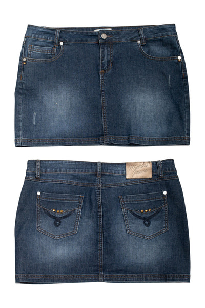 #141 Motivi Jeans Denim Mini Skirt Blue | c. 178 | Size 14