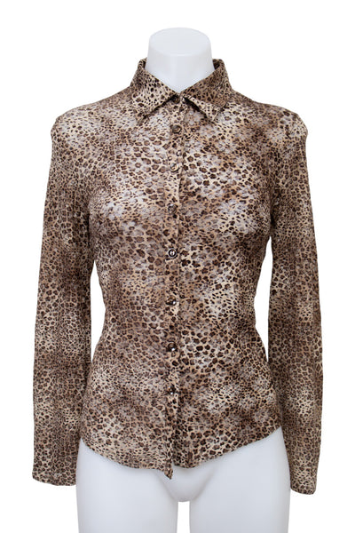 #072 Nine & Company T-shirt Brown | c. 200 | Size 8