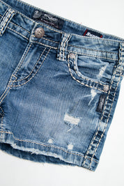 #113 Silver Jeans Co. Booty Short Blue | c. 210 | Size 6
