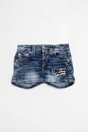 #072 Miss Me Booty Short Blue | c. 213 | Size 4
