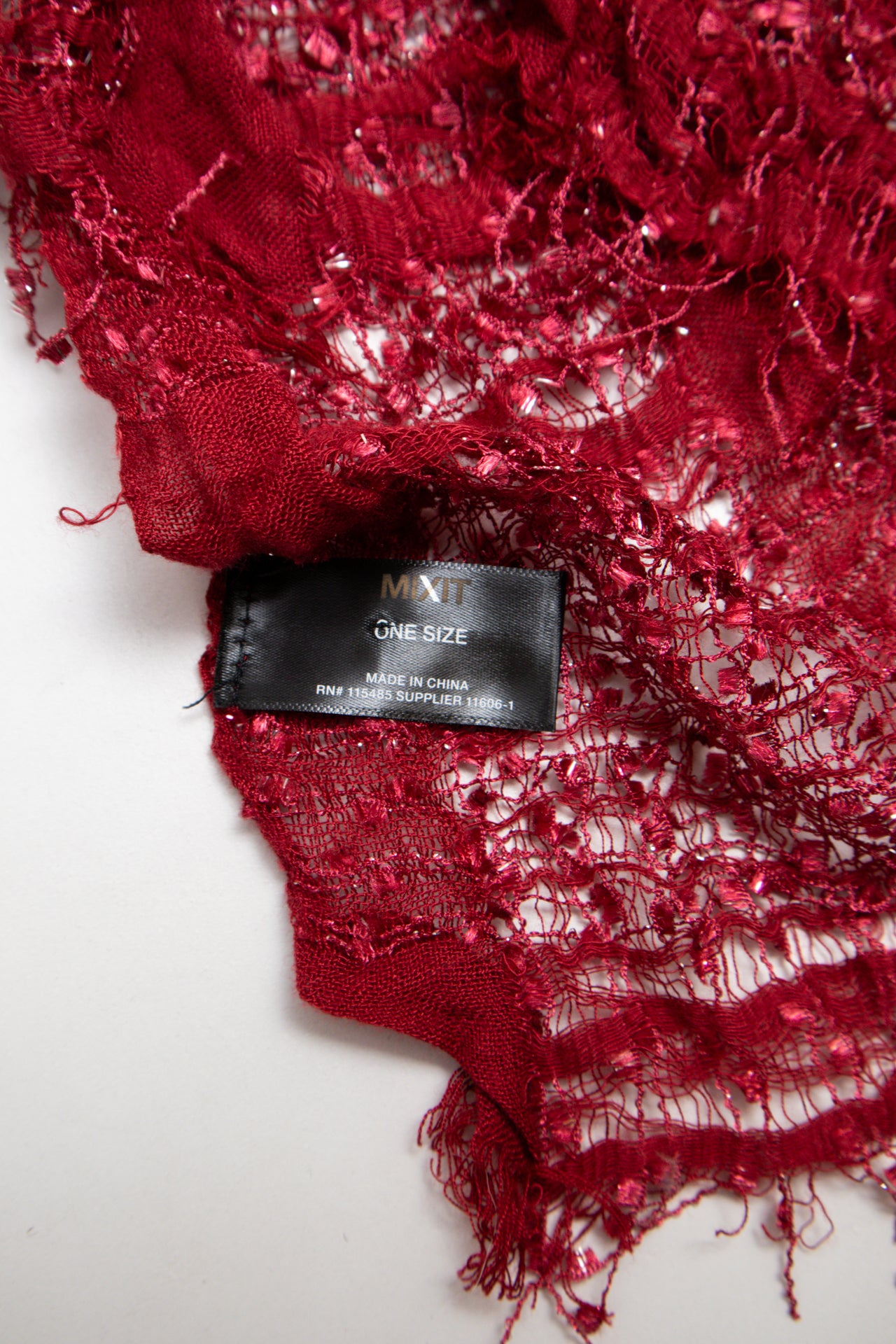 #155 Mixit Scarf Red | c. 204 | Size