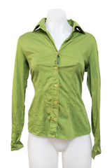 #049 Bianca Button-Up Green | c. 205 | Size 8