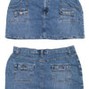 #169 Vanilla Star Mini Skirt Blue | c. 209 | Size 12