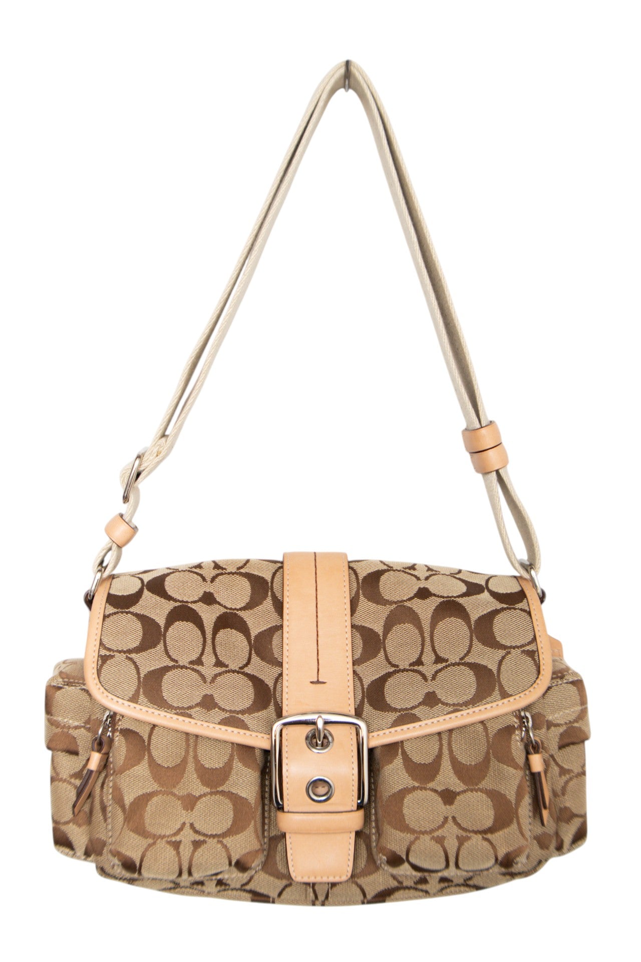 #166 Coach Shoulder Bag Beige | c. 180 | Size