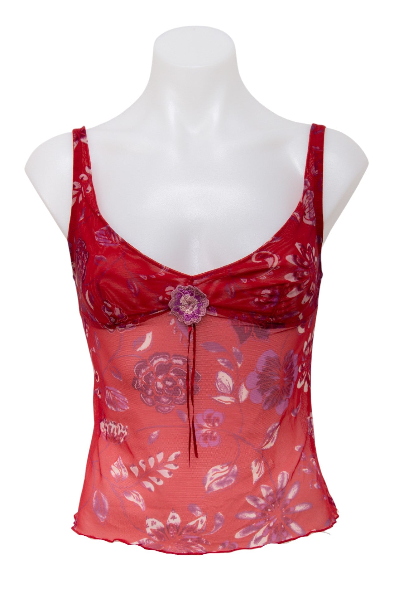 #24 Etam Cami Top Red | c. 195 | Size 8