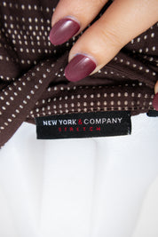 #045 New York & Company Short Sleeve Brown | c. 213 | Size 8
