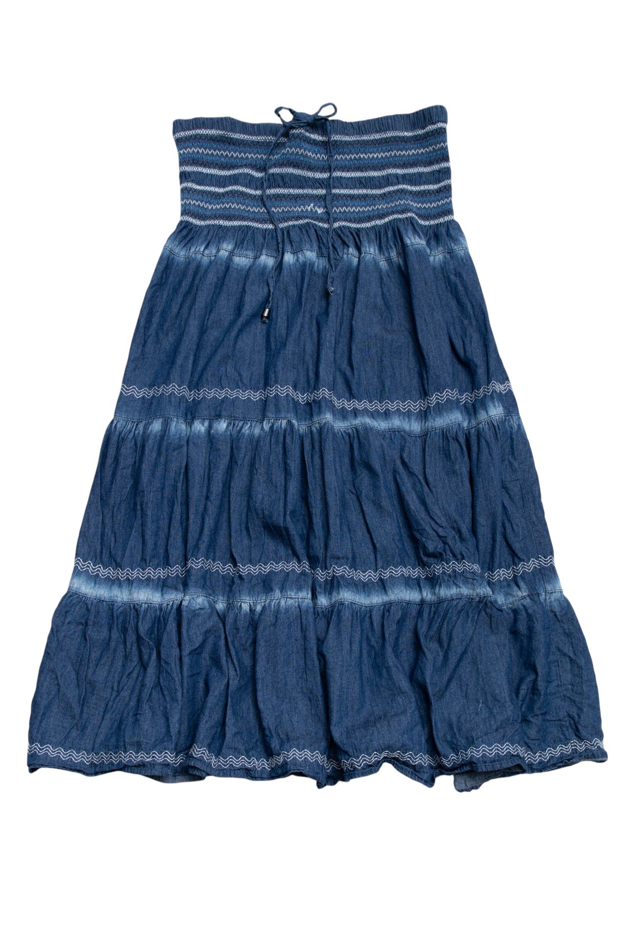 #141 Indigo & Lace Skirt Blue | c. 193 | Size 10/12