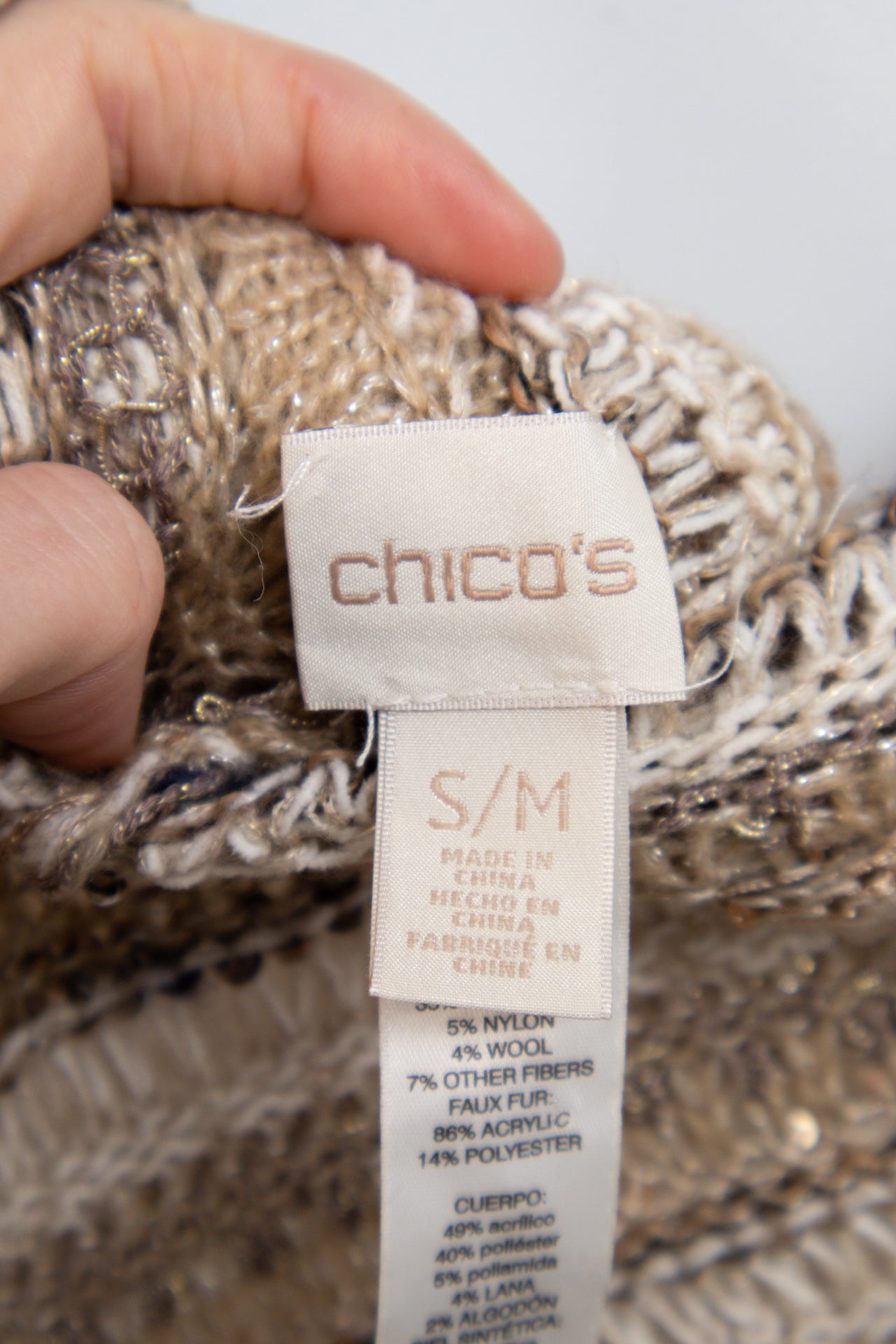 #142 Chico's Shoulder Bag Beige | c. | Size 8/10