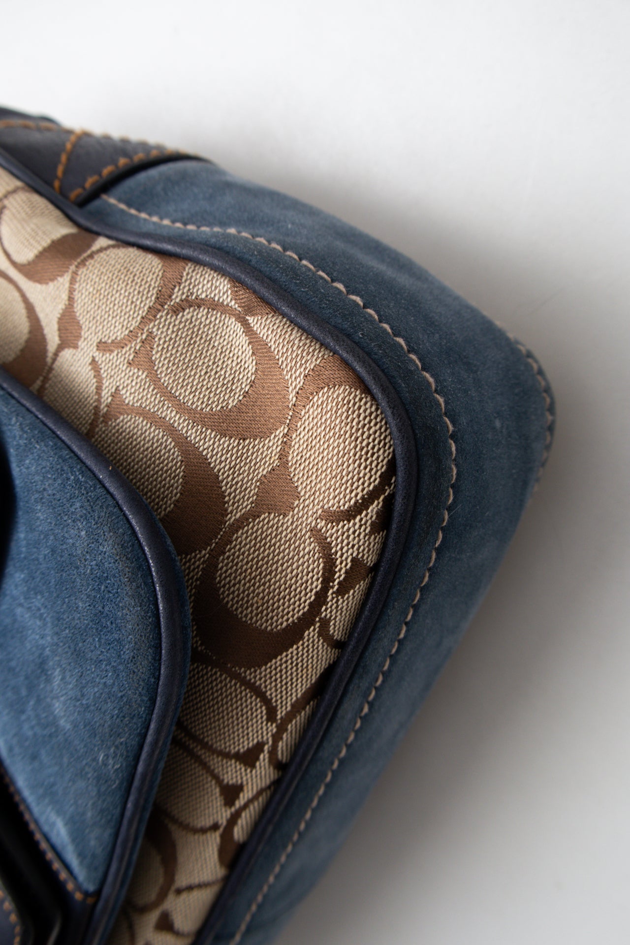 #189 Coach Shoulder Bag Blue | c. 200 | Size