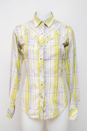 #060 Ariat Long Sleeve Yellow | c. 209 | Size 8
