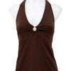 #014 Jones New York Sport Halter Top Brown | c. 202 | Size 10/12