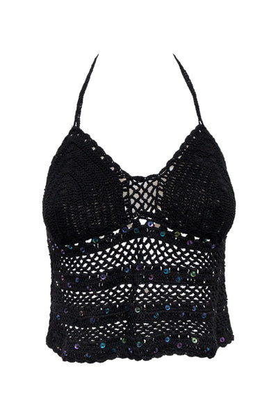 #118 Halter Top Black | c. 179 | Size 8